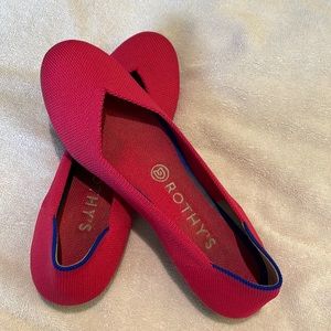 Rothy’s washable flats size 8 hot pink